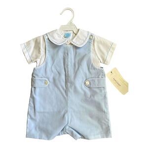 Claire & Charlie smocked coverall 2 piece set boys, 12 months, NWT